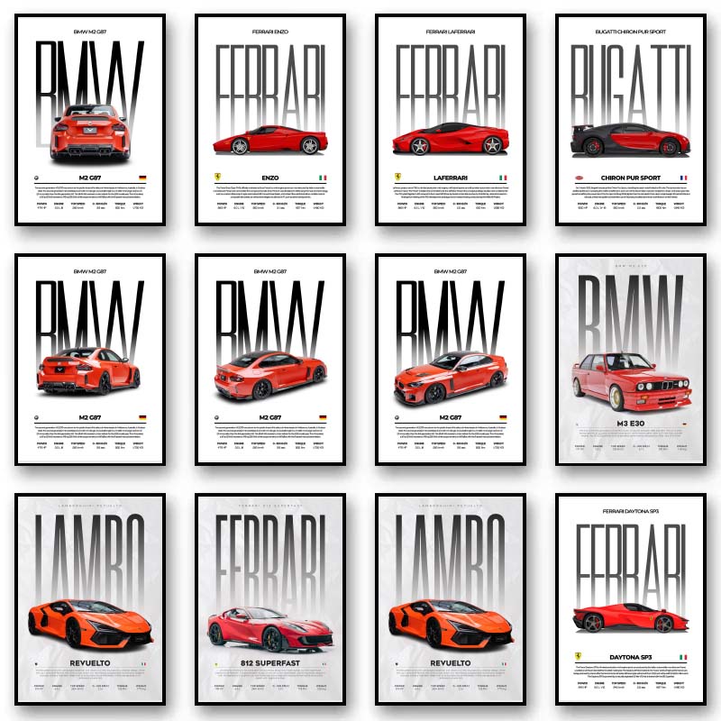 Aquatic Sports Performance - Classic Red Performance Sports Car Wall