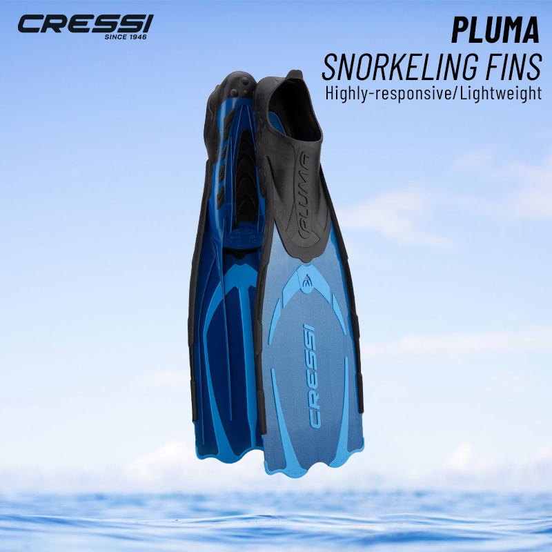 Snorkel Dry Top - Cressi Pluma Diving Fins Snorkeling Swimming